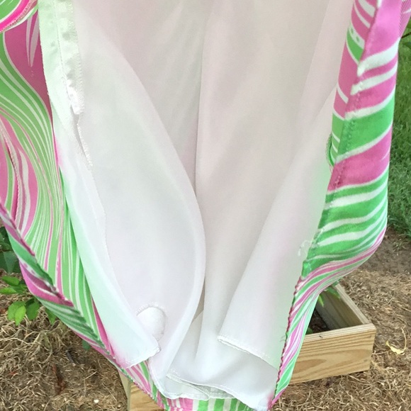Lilly Pulitzer Faille Silk Pink/Lime Sheath Dress - Picture 9 of 12